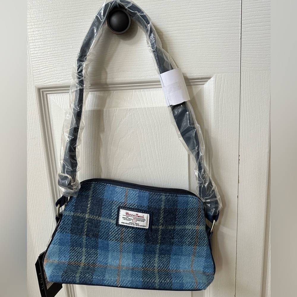 Harris Tweed Heather Rosalie handbag in blue pastels